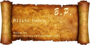 Bilitz Petra névjegykártya